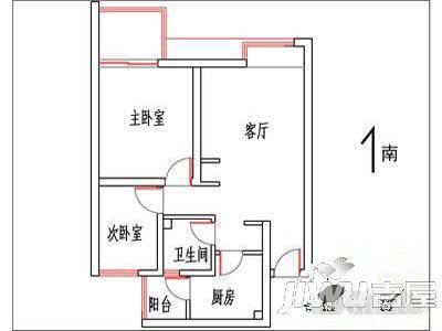 宝利家园3室2厅1卫110㎡户型图