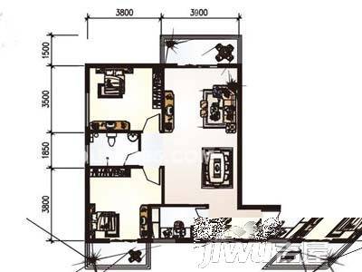 大成新苑3室2厅1卫户型图