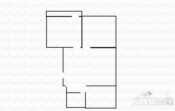 海化安顺2室2厅1卫户型图