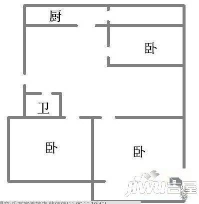 海化安顺2室2厅1卫户型图