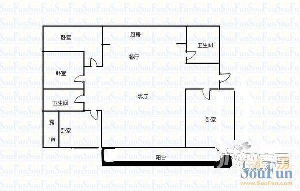 锦光公寓3室2厅2卫179.8㎡户型图