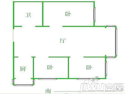 贵和苑社区2室2厅1卫户型图