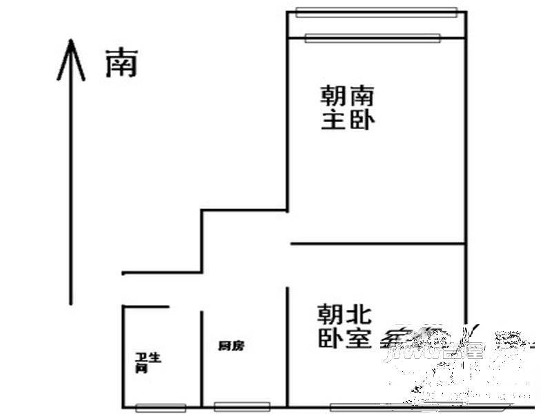 圣达花园2室2厅1卫户型图