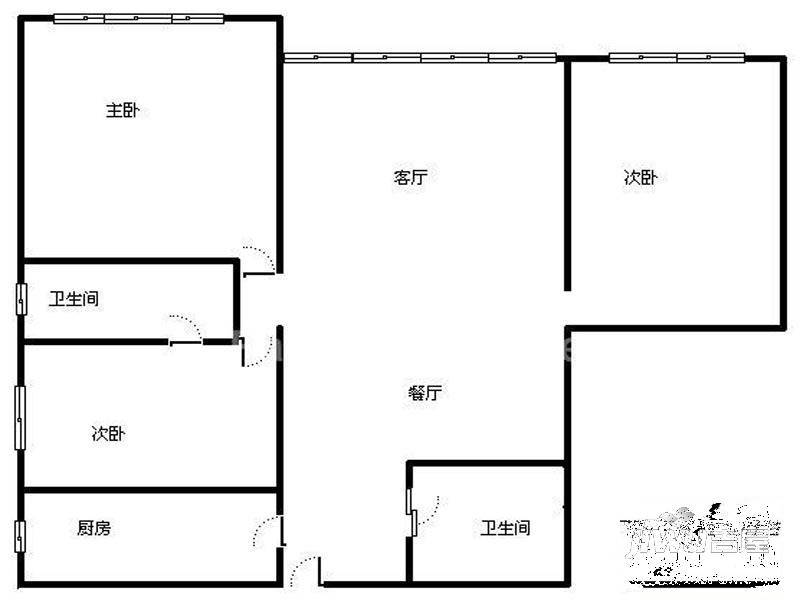 彩虹园3室1厅1卫户型图