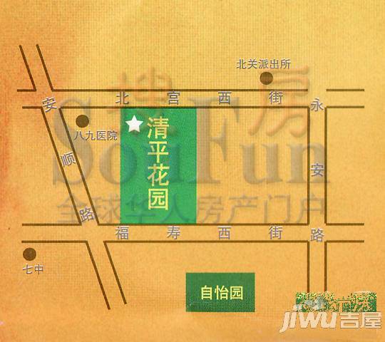 清平花园位置交通图