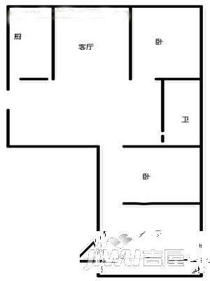 嘉汇名园3室1厅1卫84㎡户型图