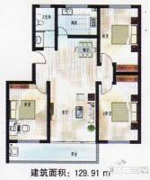 苏杭花园3室2厅1卫129.9㎡户型图