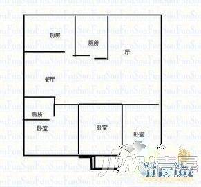 邮电新村2室2厅1卫户型图