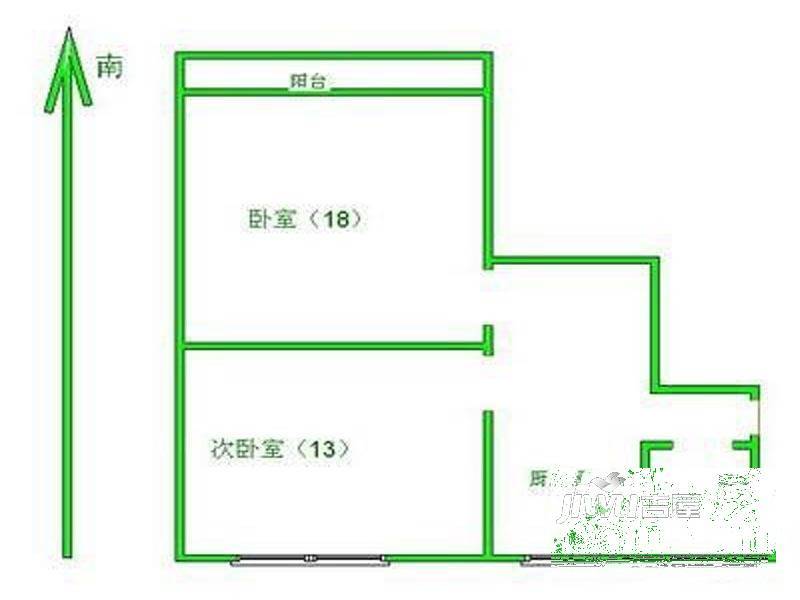 福祥旺角3室1厅1卫106㎡户型图