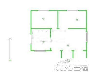 高新花园1室1厅1卫56㎡户型图