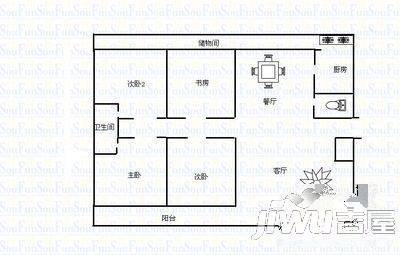 五洲佳苑4室2厅2卫181㎡户型图