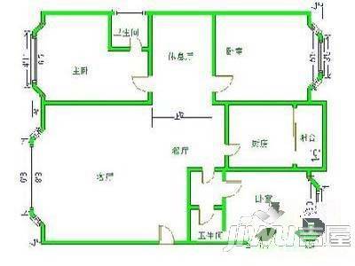 汇丰小区2室2厅1卫户型图