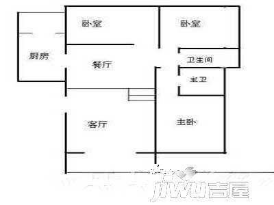 隆祥花园2室2厅1卫83㎡户型图