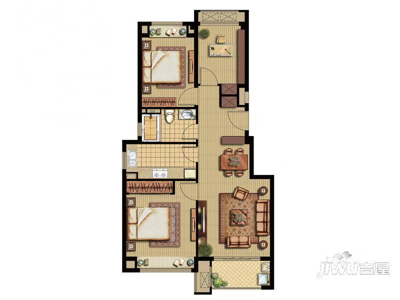 融信铂湾别墅3室2厅3卫176㎡户型图