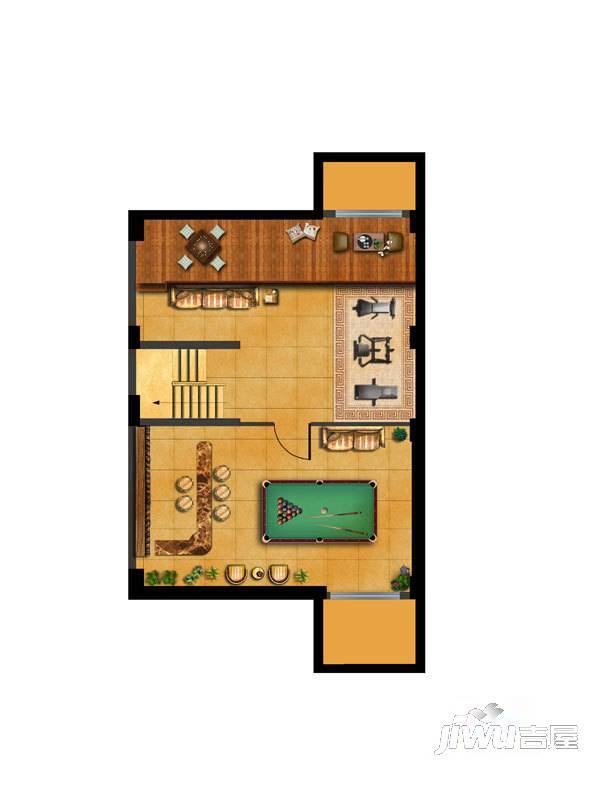 三盛松江颐景园别墅0室2厅1卫186㎡户型图