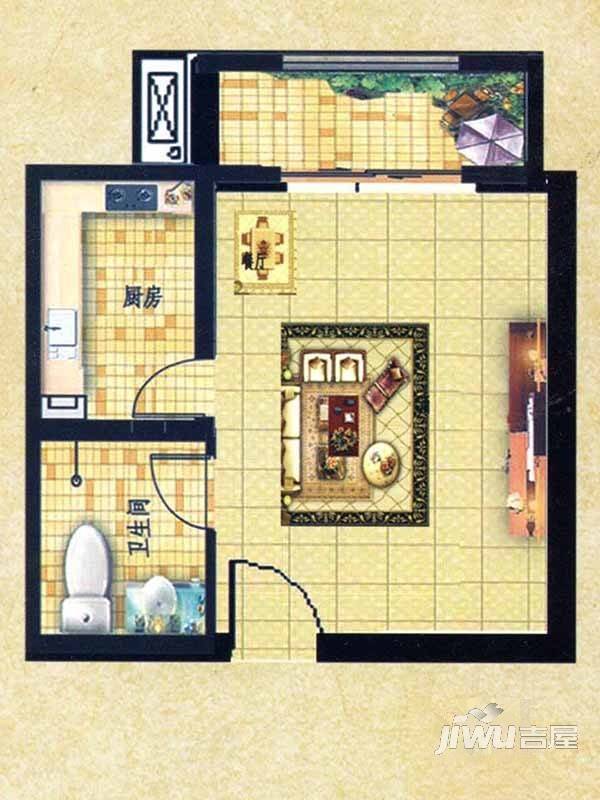 水榭花都3室2厅2卫116.2㎡户型图