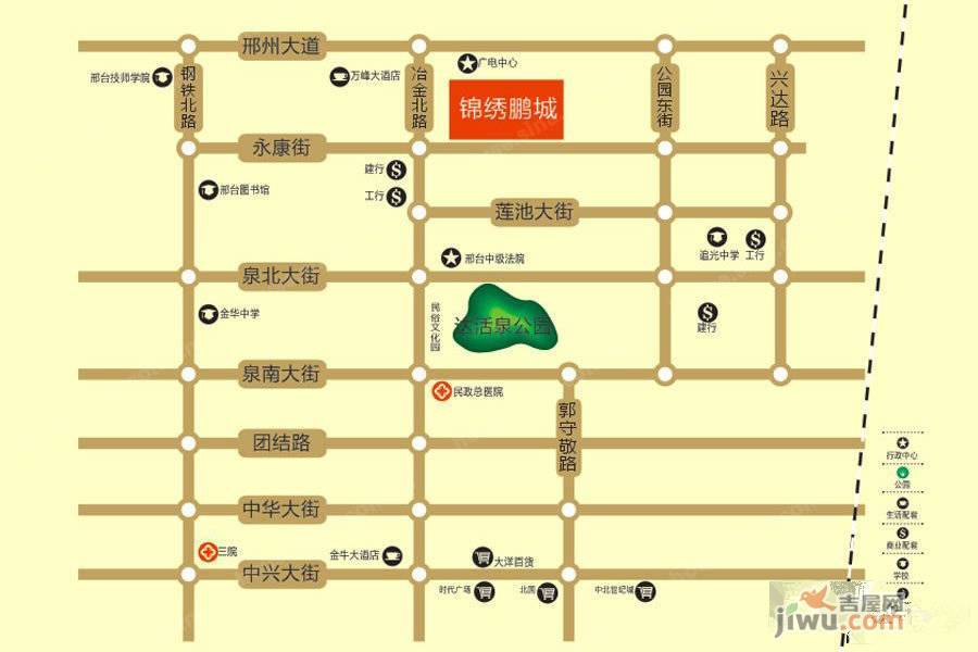 锦绣鹏城商业街位置交通图