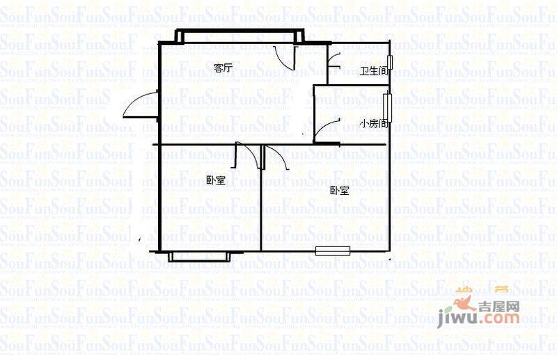 新青年公馆2室1厅0卫户型图