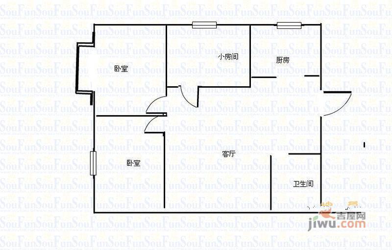 南苑小区2室1厅0卫户型图