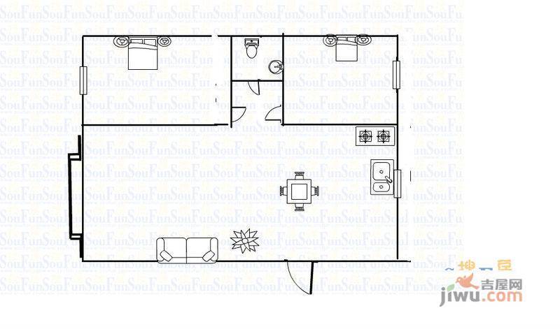 南苑小区2室1厅0卫户型图