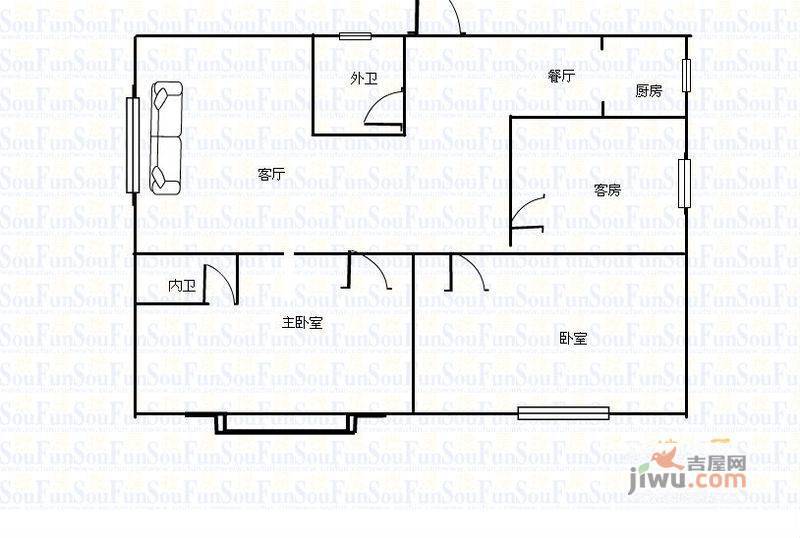 南苑小区2室1厅0卫户型图