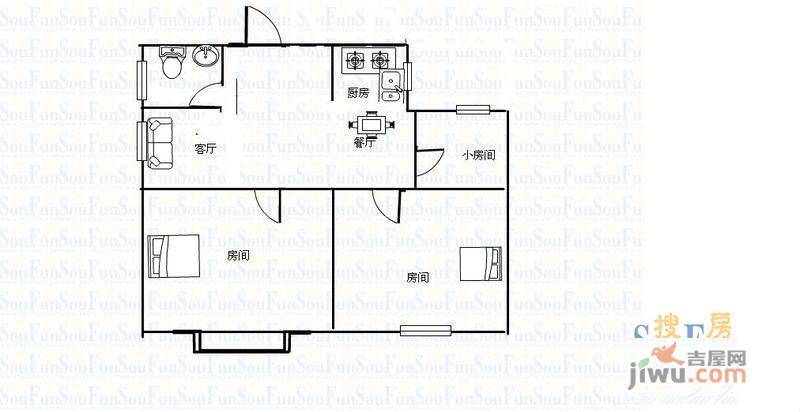 南苑小区2室1厅0卫户型图