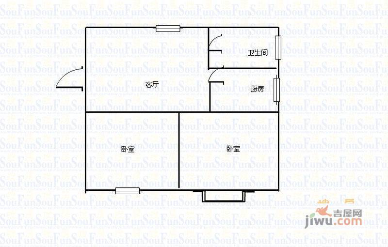 南苑小区2室1厅0卫户型图