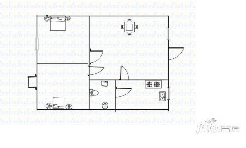 柳西苑2室1厅0卫户型图