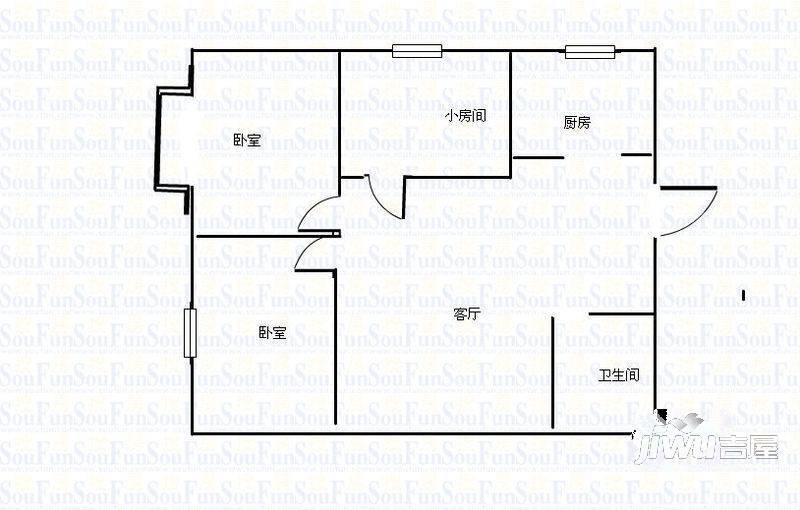 青年汇2室1厅0卫户型图