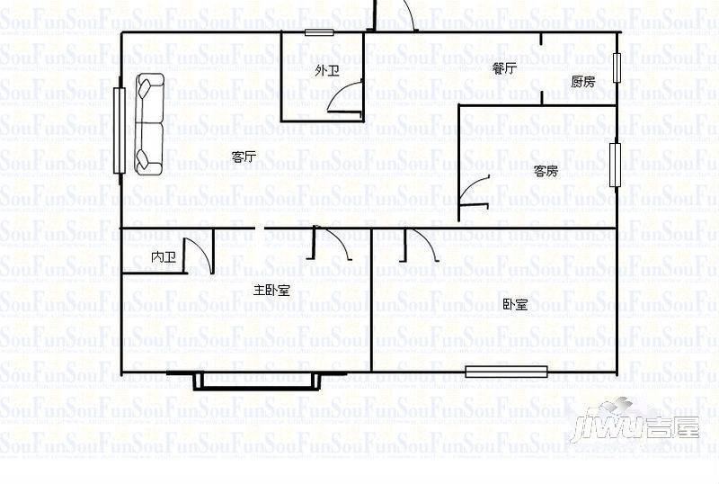 丽晶国际2室1厅0卫户型图