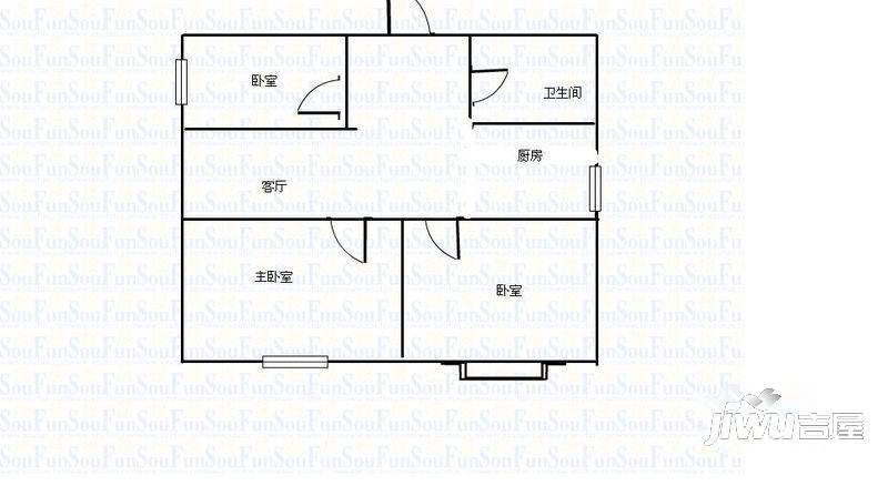 江南明珠2室1厅0卫户型图