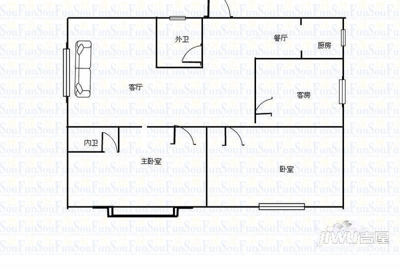 环球春江花园3室0厅0卫户型图