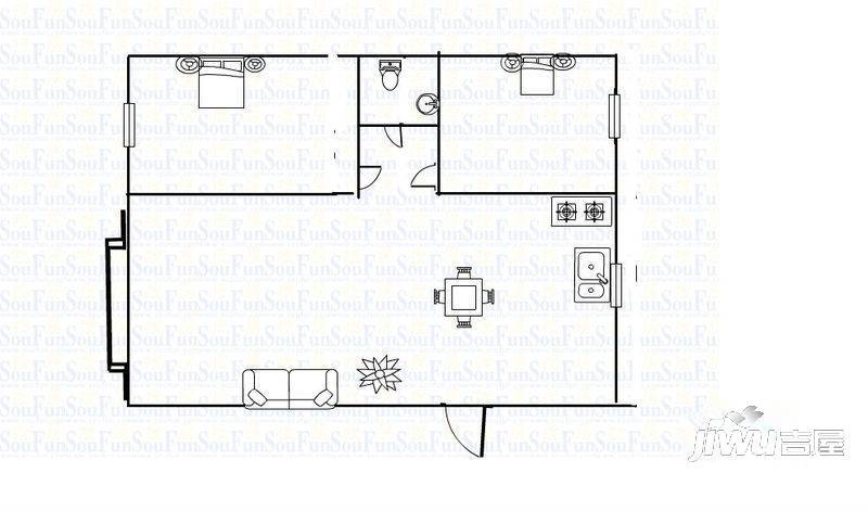 紫岚苑2室1厅0卫户型图