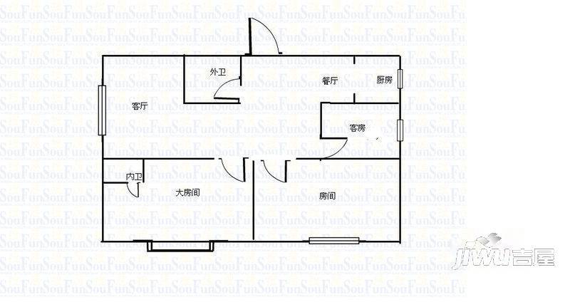 绿城花园2室1厅0卫户型图