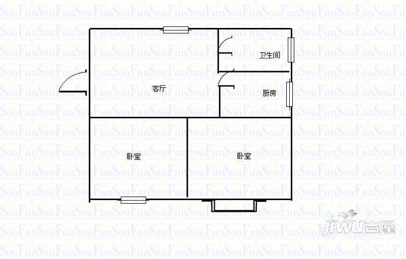 绿城花园2室1厅0卫户型图