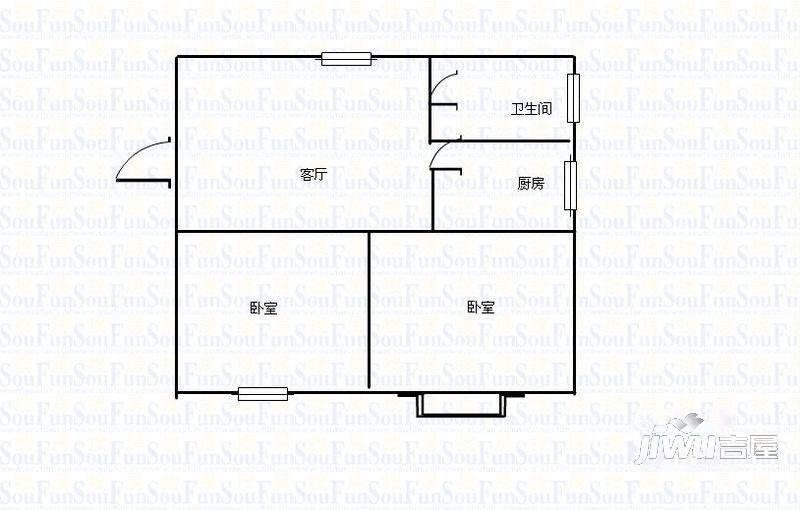 青青家园2室1厅0卫户型图
