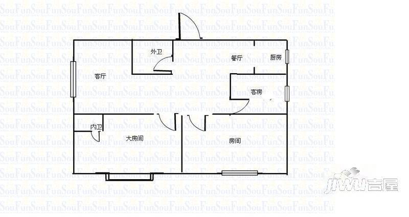 今日嘉园3室0厅0卫户型图