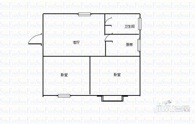 绿园嘉苑2室1厅0卫户型图