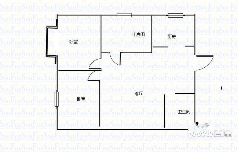 米兰花园2室1厅0卫户型图