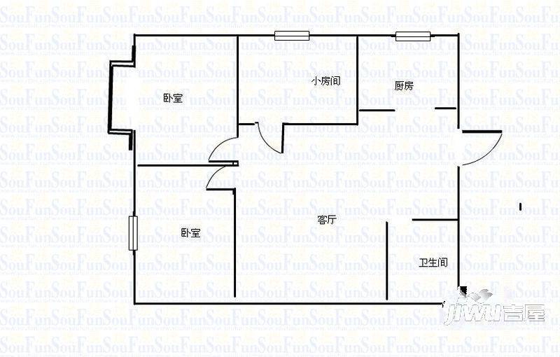 星海花园2室1厅0卫户型图