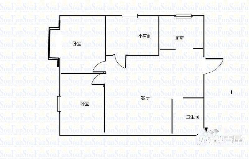 东华家园2室1厅0卫户型图