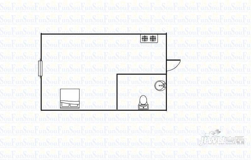 怡景园2室1厅0卫户型图