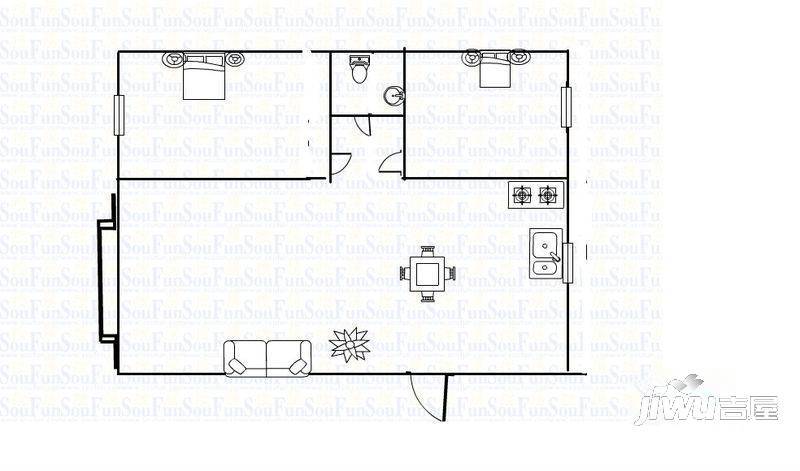 紫东苑2室1厅0卫户型图
