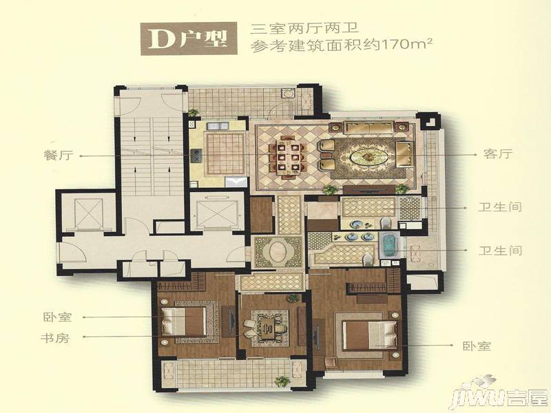 乐清绿城玉兰花园
                                                            3房2厅2卫
