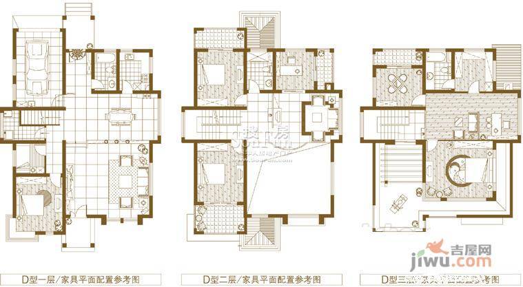 水岸丽都4室3厅3卫232.6㎡户型图