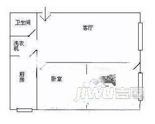 城东社区2室1厅1卫户型图