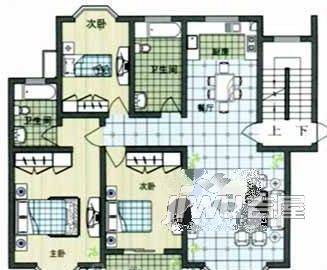 嘉州美都3室2厅2卫123㎡户型图