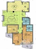 穆湖花园3室2厅2卫160㎡户型图