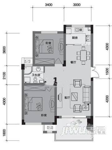 明日明园3室2厅2卫135㎡户型图