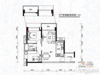 运发·御景兰庭项2室2厅1卫73.7㎡户型图